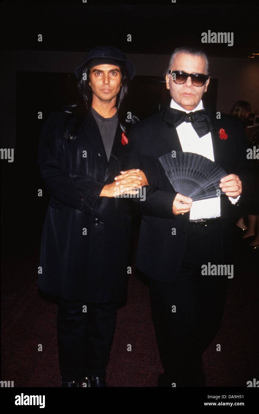 KARL LAGERFELD with Steven Meisel 1993.l4779mg.(Credit Image: © Mitchell Gerber/Globe Photos/ZUMAPRESS.com) Stock Photo
