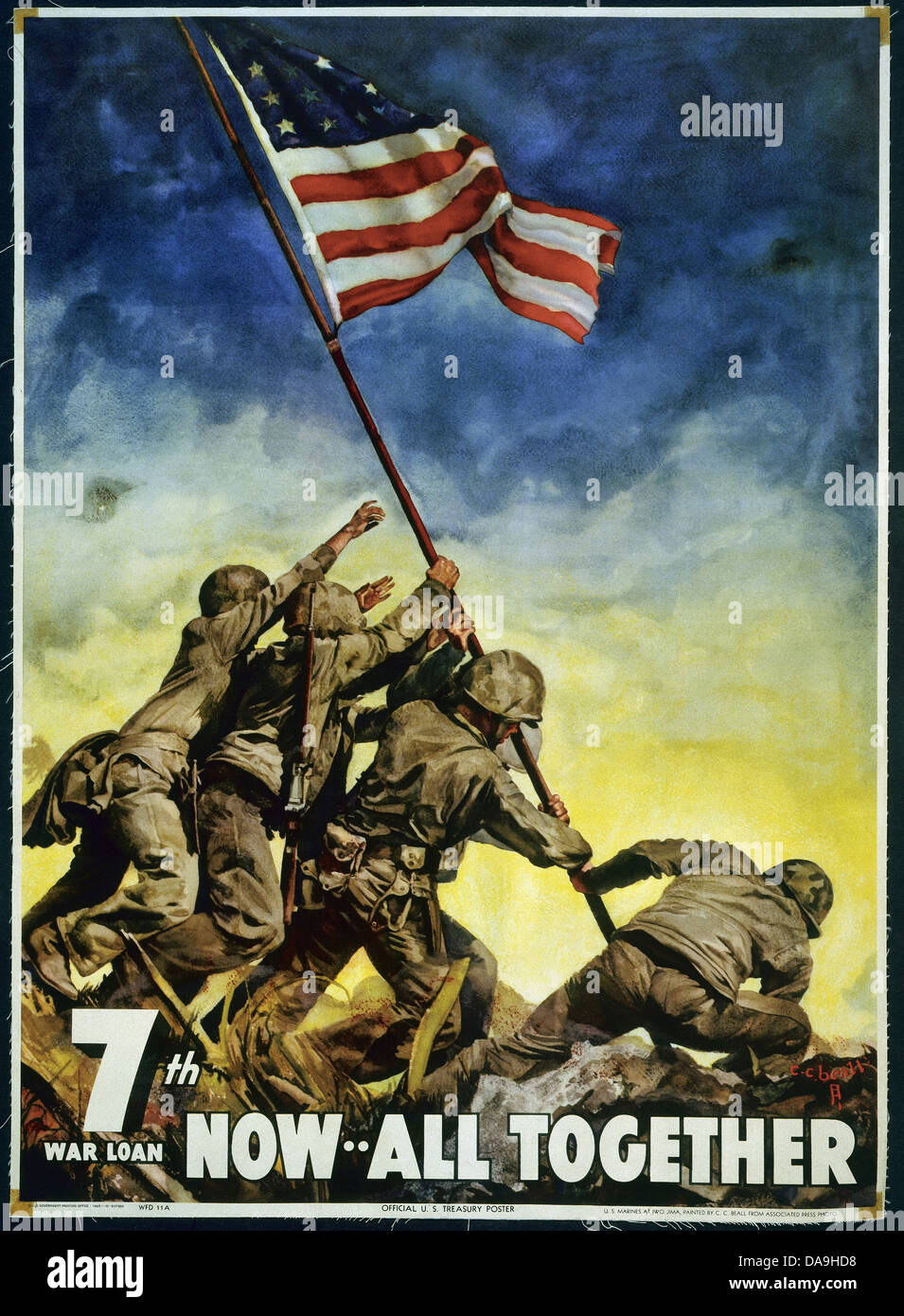 World War II, Second World War, world war, war, poster, Propaganda, propaganda poster, USA, American, American, discrimination, Stock Photo