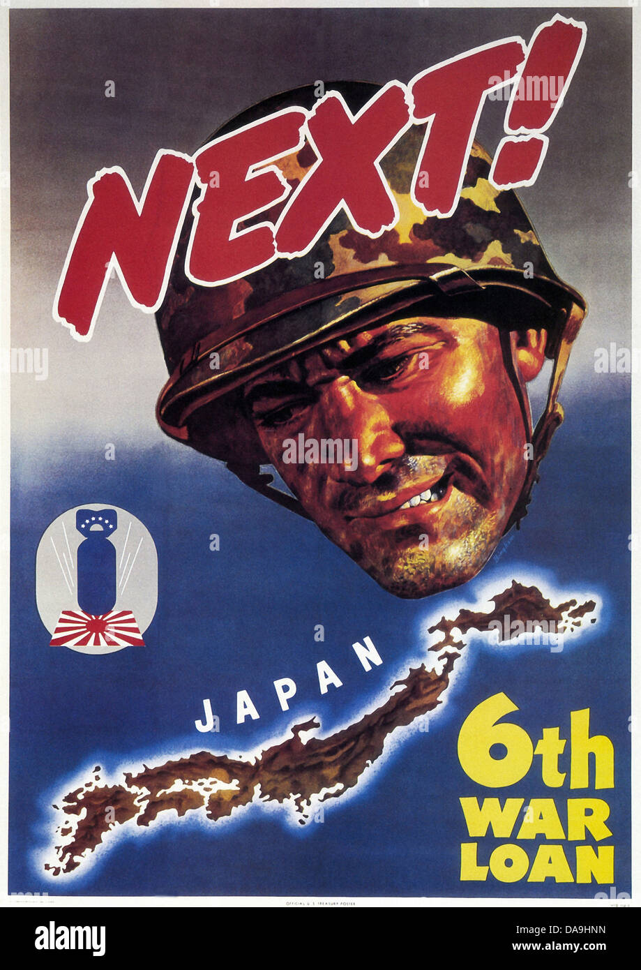 World War II, Second World War, world war, war, poster, Propagana, propaganda poster, USA, American, soldier, helmet, Japan, war Stock Photo