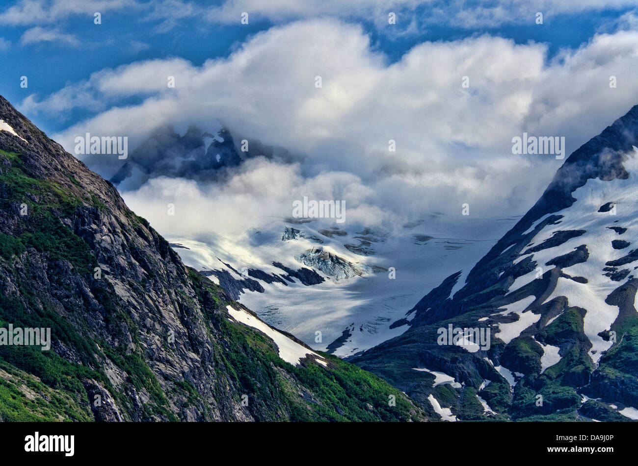 glacier, chugach, national forest, portage lake region, Alaska, USA, landscape Stock Photo
