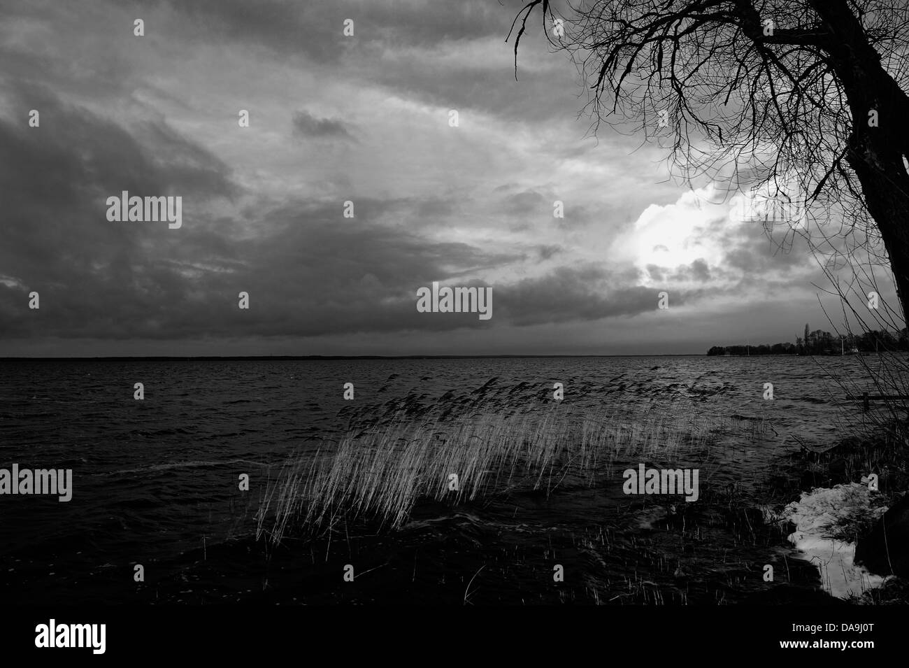 Sunset at Steinhuder lake,Steinhude am Meer,Germany. Stock Photo