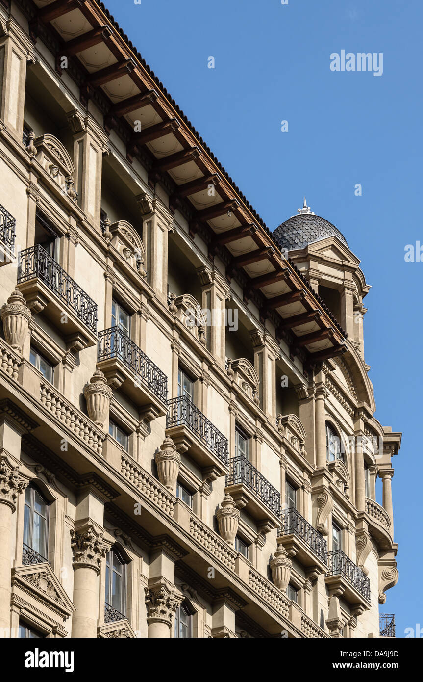 Buildings on the Via Laietana, Bacelona. Spain. Stock Photo