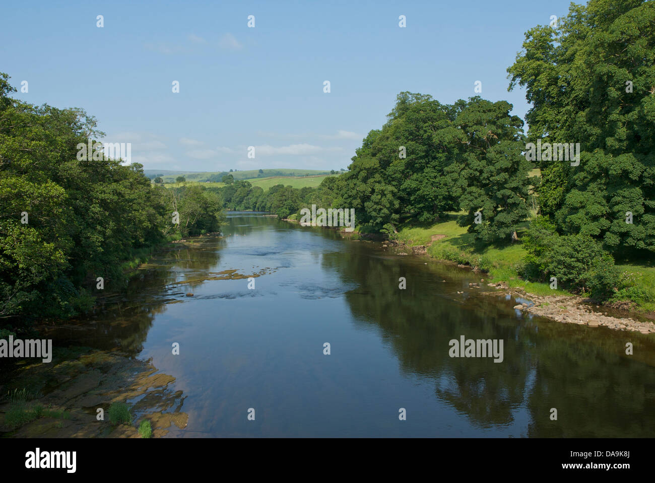 The River Eden at Armathwaite, Eden Valley, Cumbria, England UK Stock