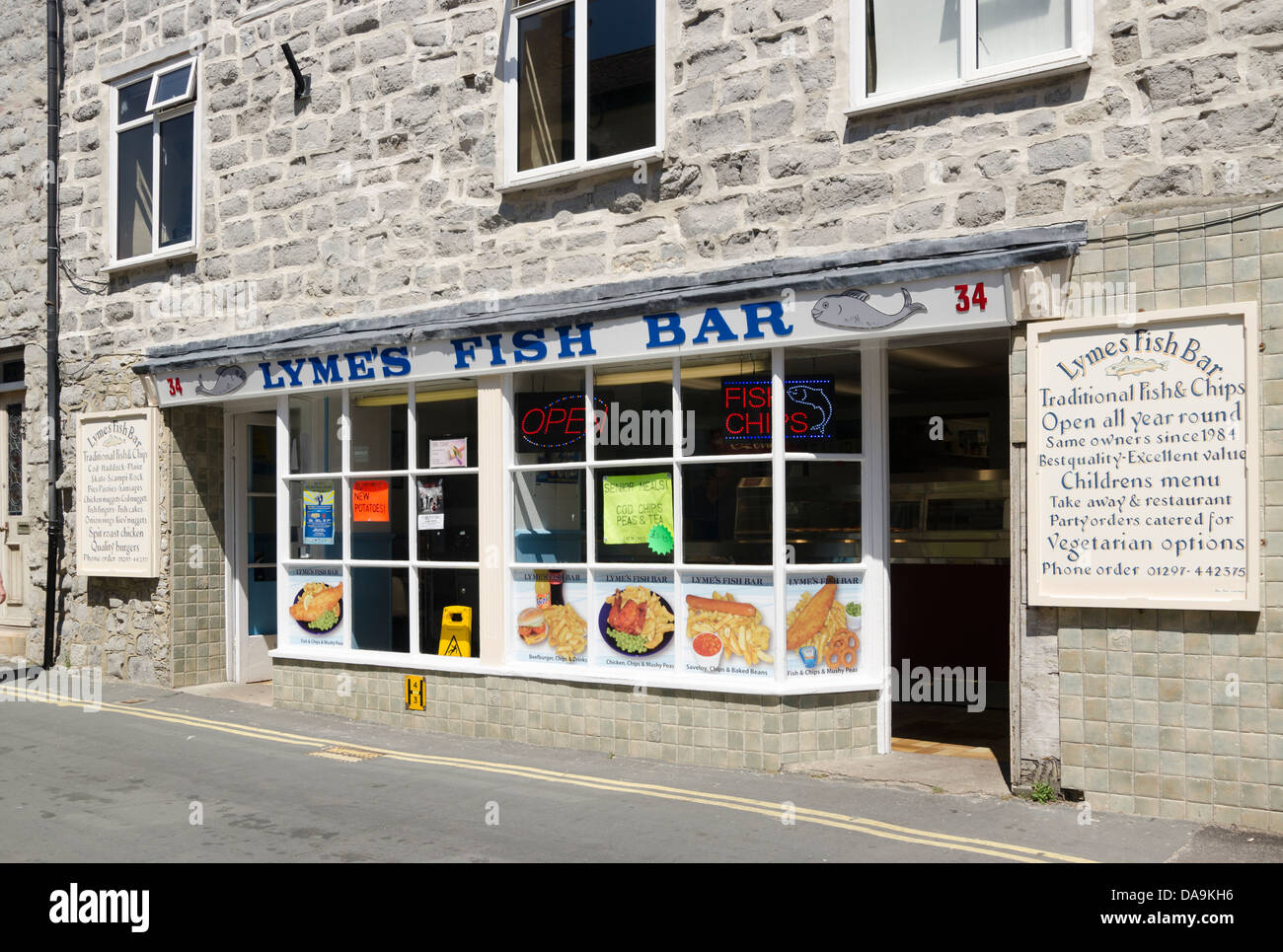Lymes Fish Bar Lyme regis Dorset Uk Stock Photo