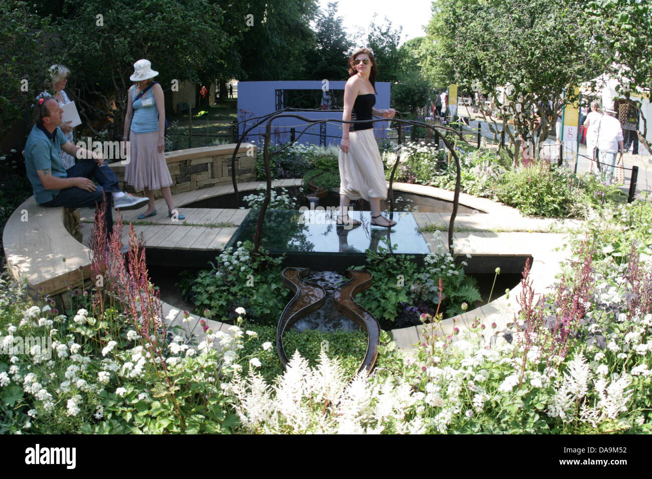 London, UK. 8th July, 2013. Gold Medal winner A Cool Garden designed by Ruth Marshall at RHS Hampton Court Palace Flower Show. Credit:  martyn wheatley/Alamy Live News Stock Photo