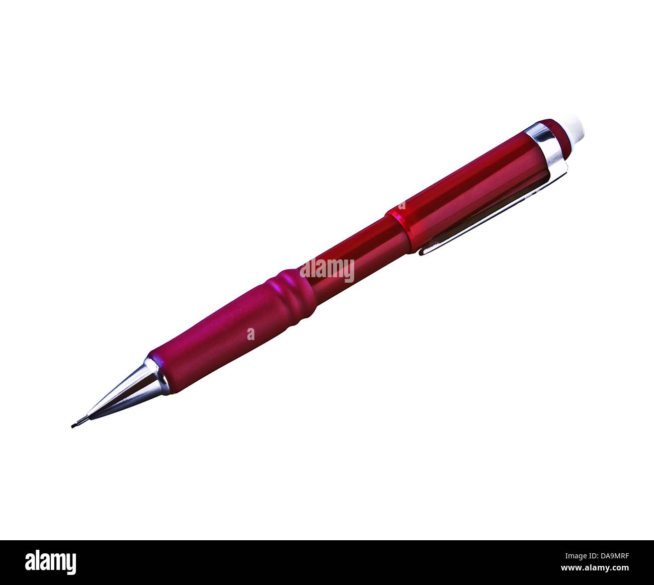 Red mechanical pencil isolated on a white background Stock Photo Alamy