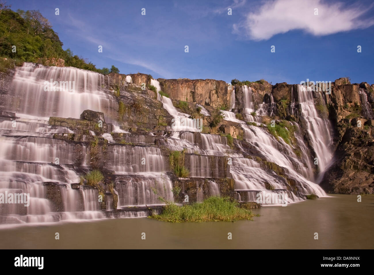 Asia, outside, mountain, landscape, body of water, highland, cascades ...