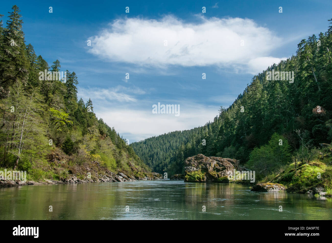 The Wild and Scenic Rogue River in southern Oregon. Stock Photo