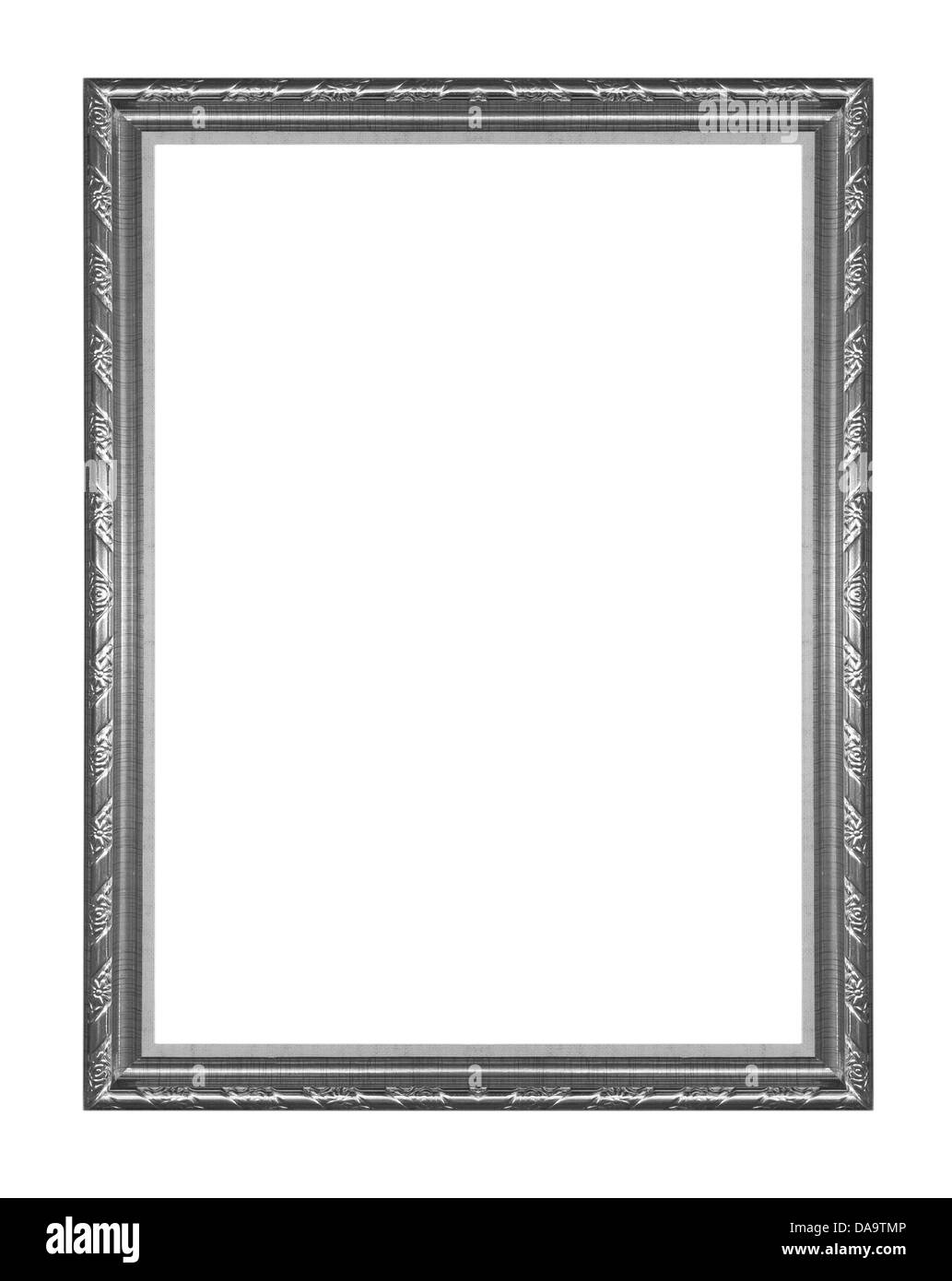 Ancient wooden frame isolated on white background Stock Photo Alamy
