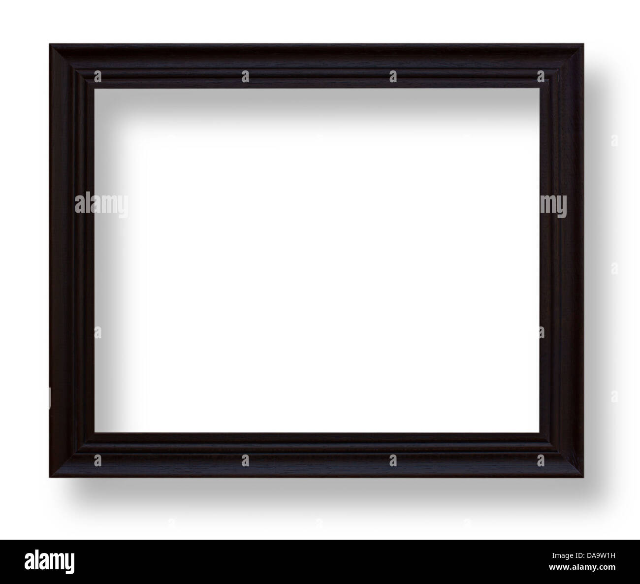 Ancient Wooden Frame Isolated On White Background Stock Photo - Alamy