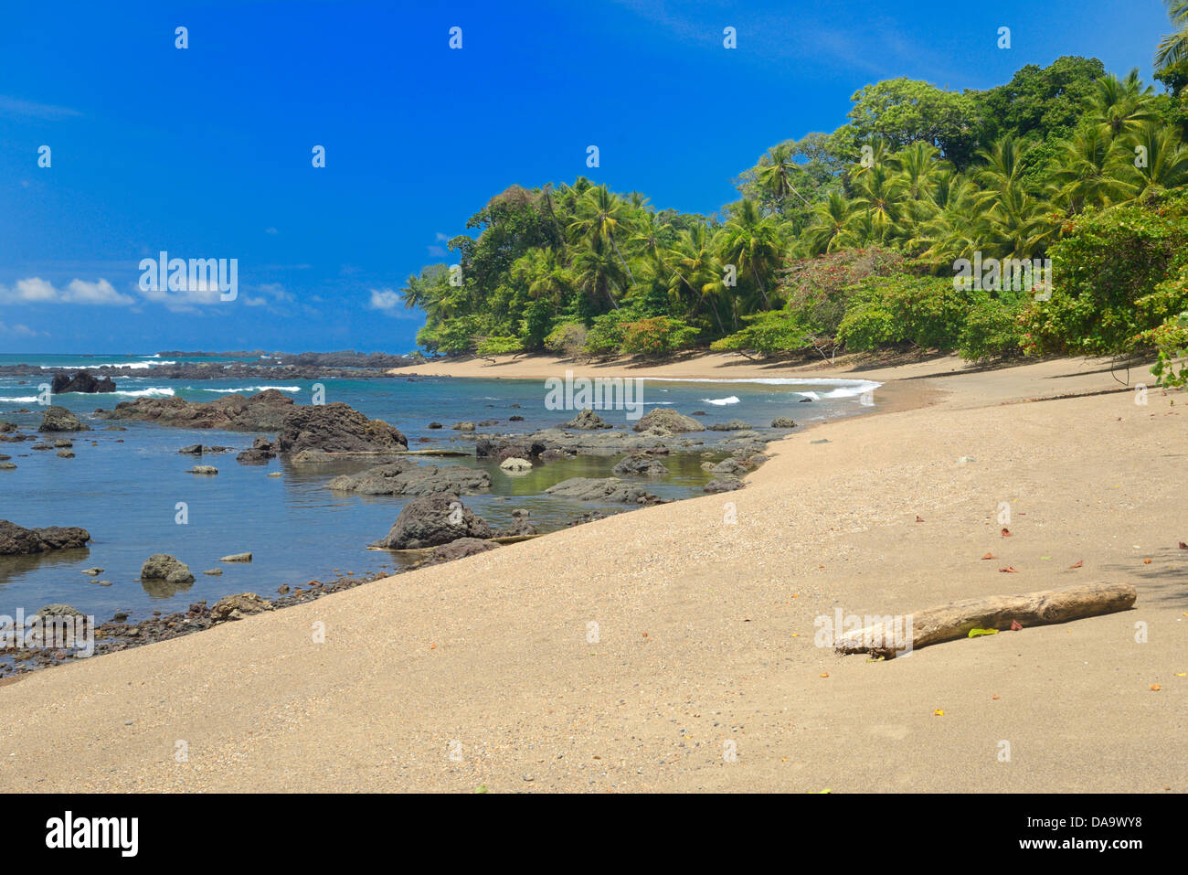 Pacific coast, Corcovado, National Park, Costa Rica, Central America, pacific, coast, beach, Puntarenas, Stock Photo