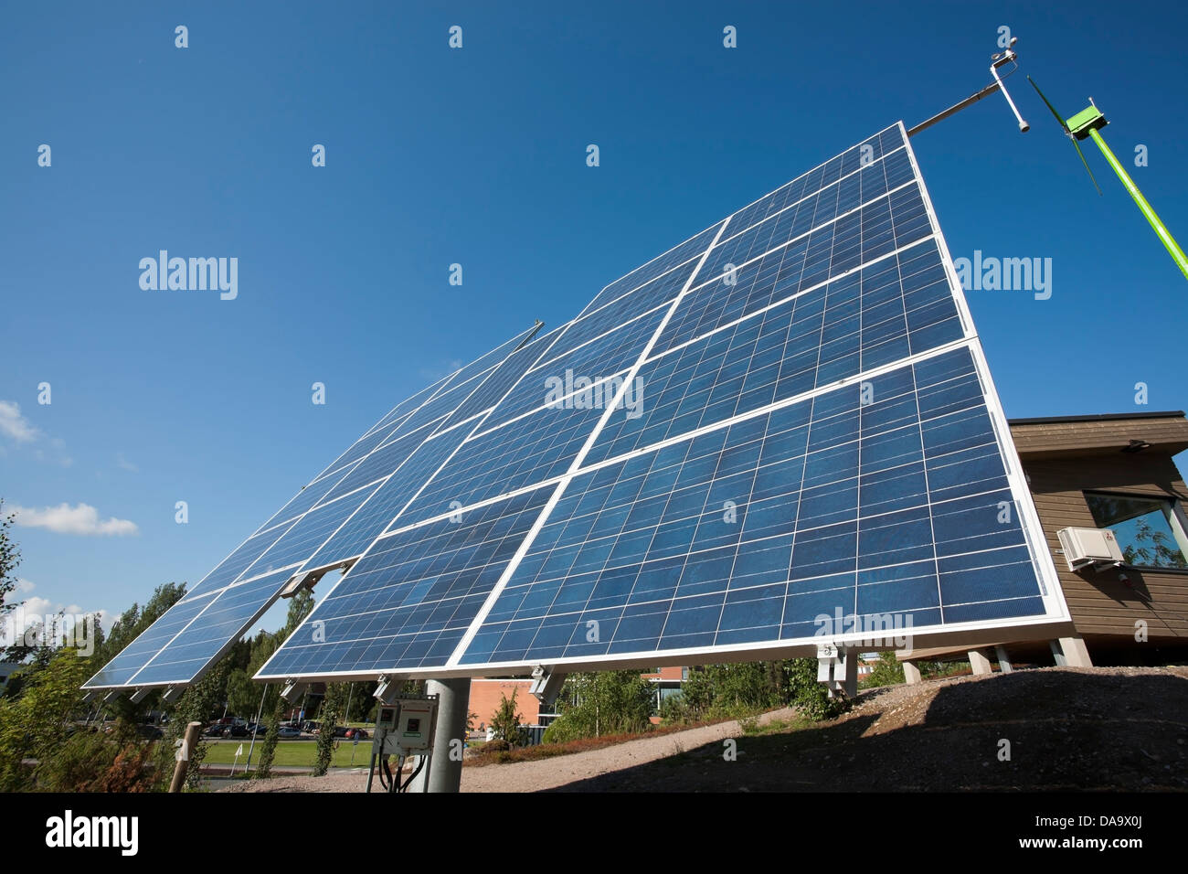 solar panels for electricity production, Lappeenranta Finland Stock Photo