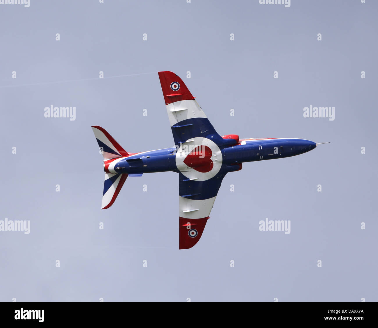A BAE Hawk jet trainer in a special livery for the diamond jubilee of Queen Elizabeth II in 2012 Stock Photo