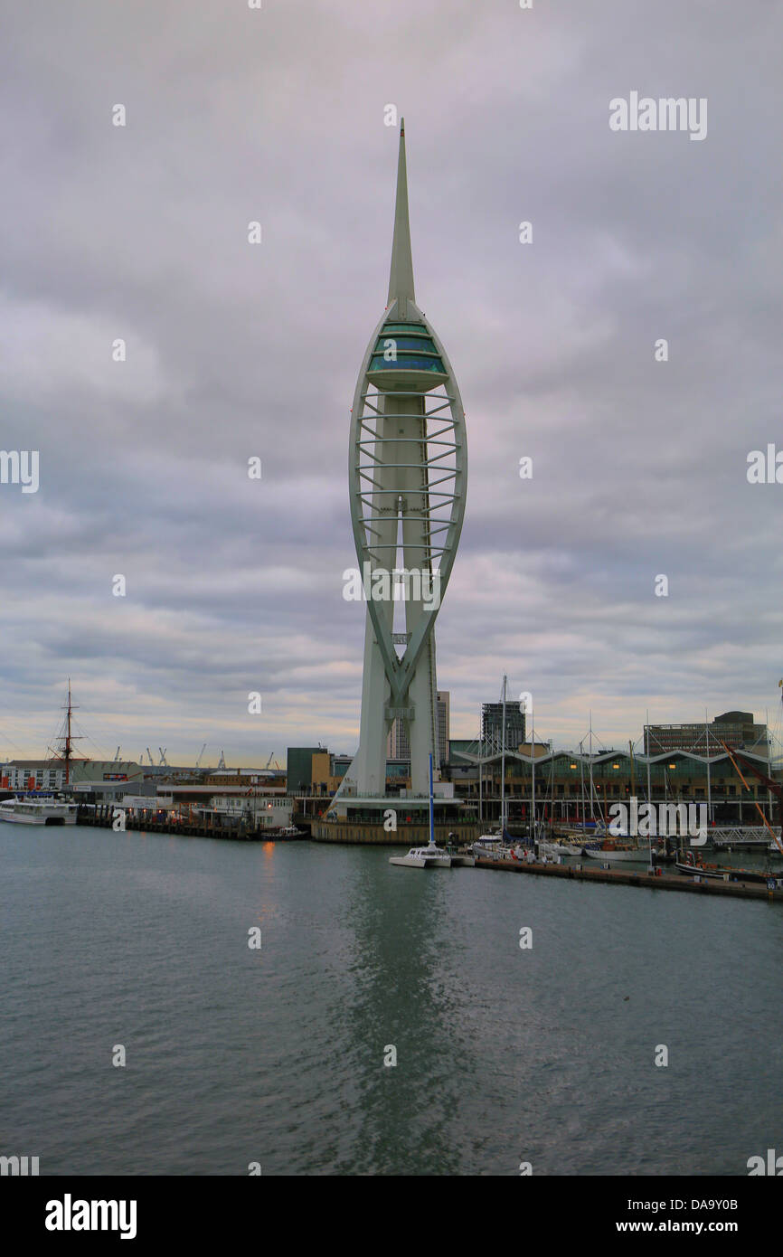 Spinnaker Tower, Portsmouth, and Gunwharf Quays, seen from Portsmouth Point Stock Photo - Alamy