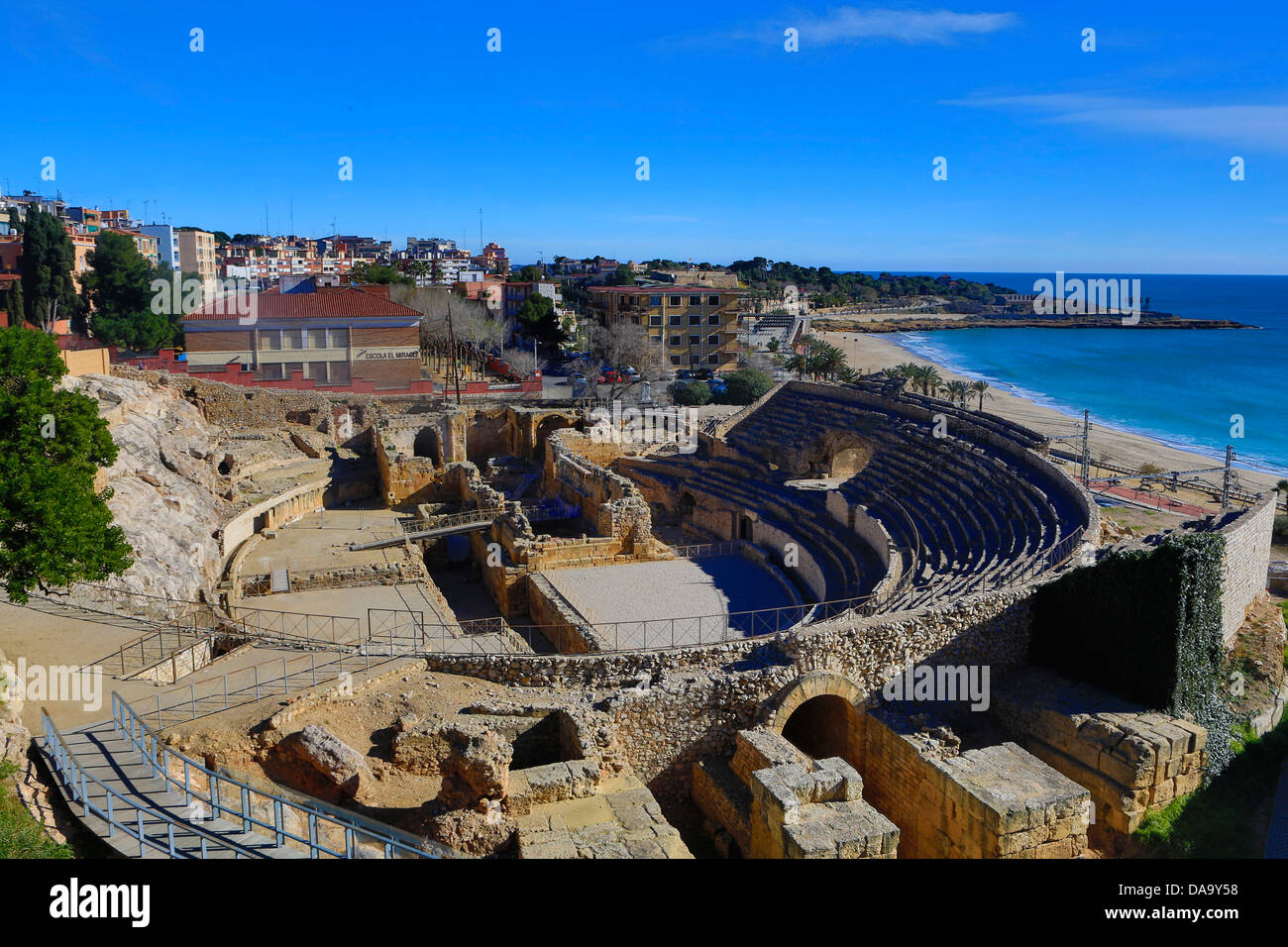 Spain, Europe, Catalonia, amphitheatre, architecture, beach, history
