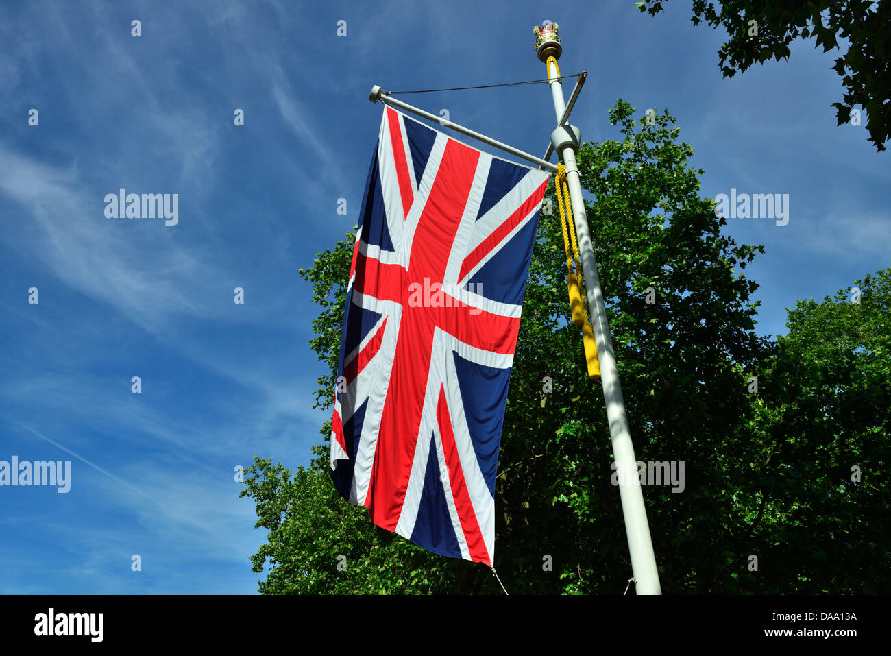 Union Jack,The Mall, London, United Kingdom Stock Photo