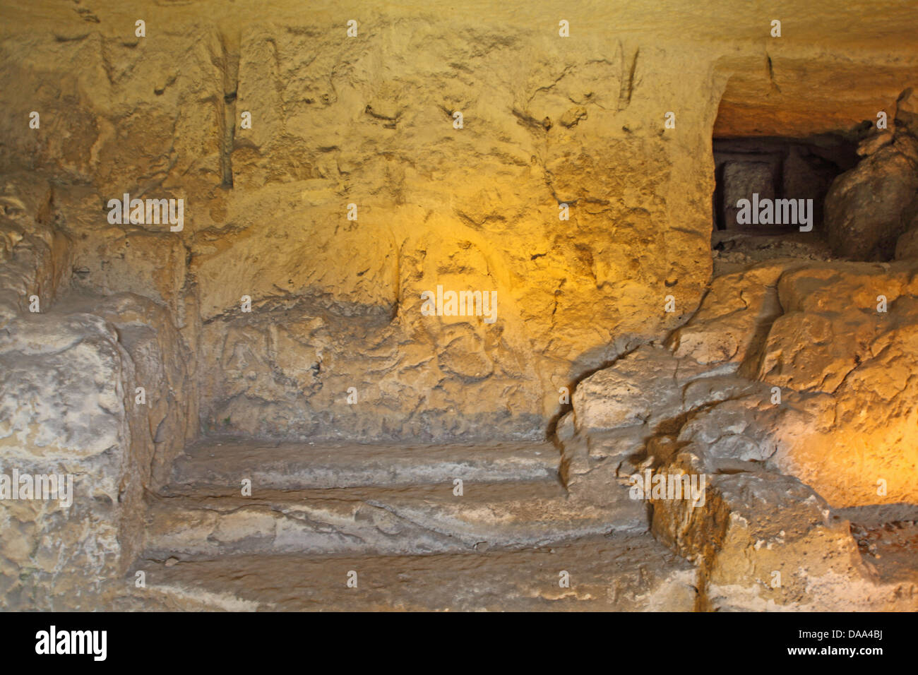 Steps at a shrine, ancient Duluk or Doliche Gaziantep South East Turkey Stock Photo