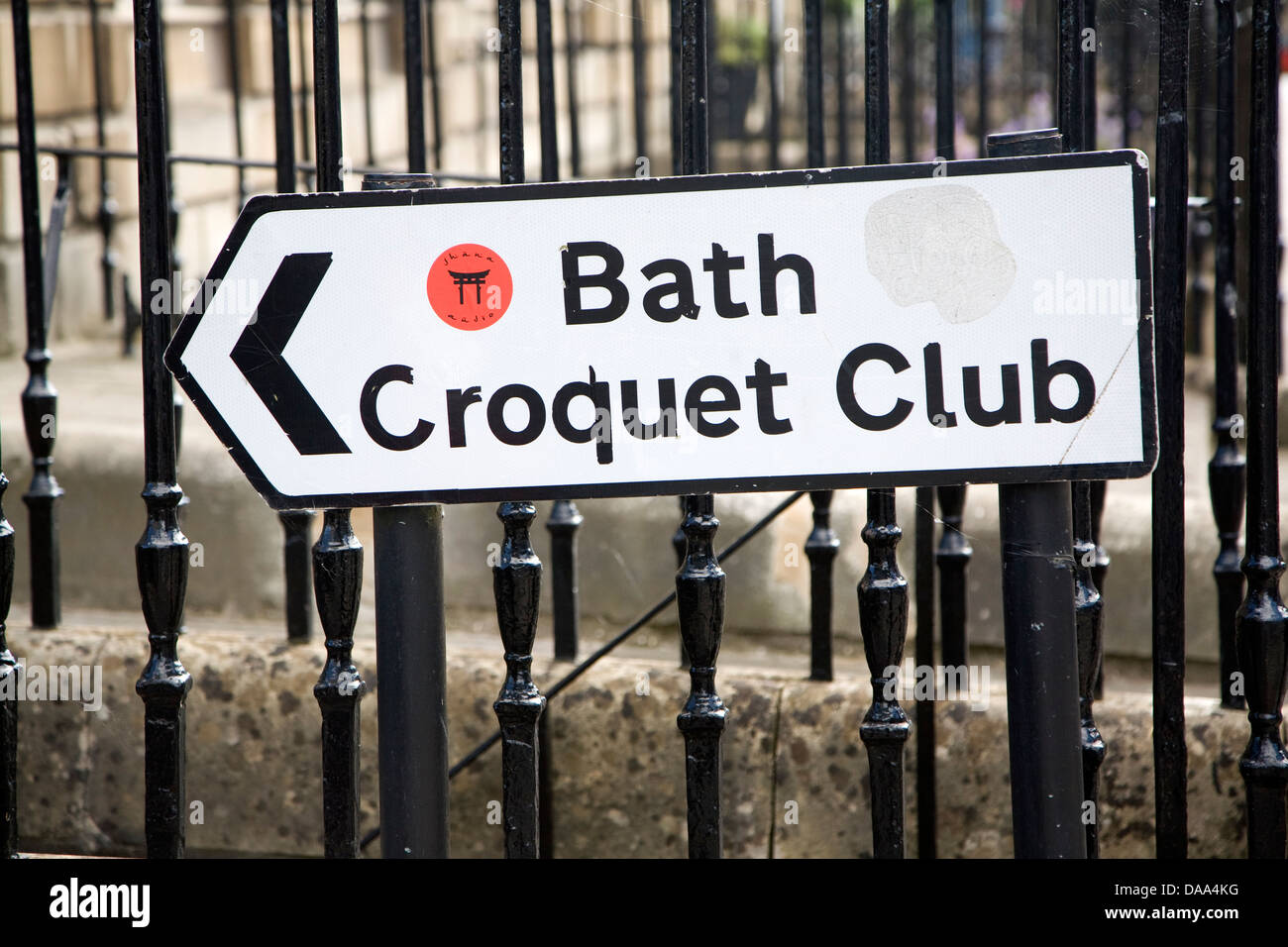 Croquet club sign Bath, Somerset, England Stock Photo Alamy