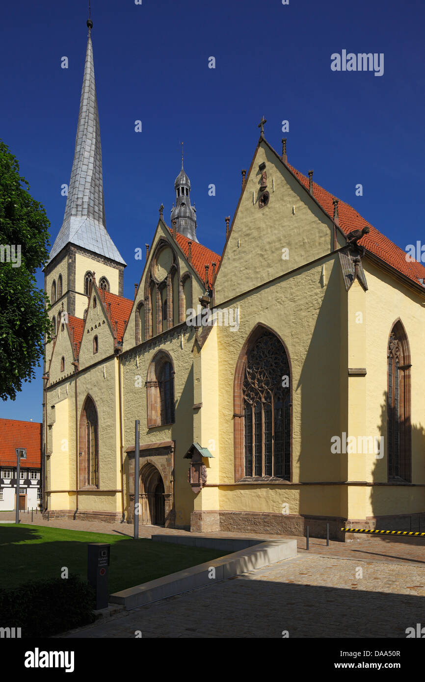 Evangelische Kirche Sankt Nikolai in Lemgo, Weserbergland, Nordrhein-Westfalen Stock Photo