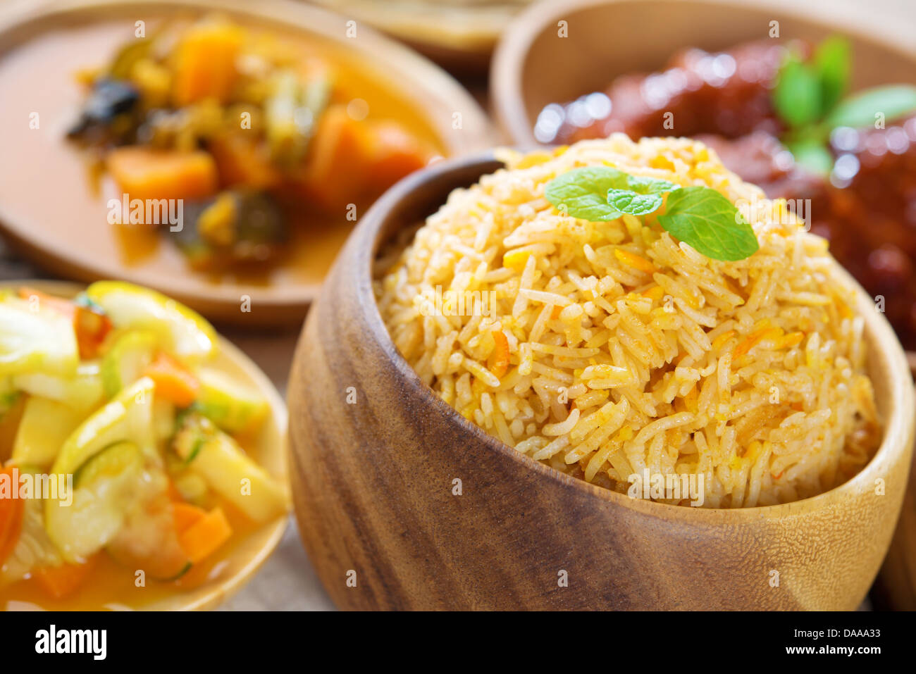 Biryani rice or briyani rice, fresh cooked basmati rice, delicious ...