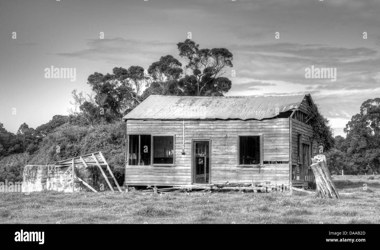 An abandoned farmhouse near the hamlet of Karridale, in the Margaret River region of Western Australia. Stock Photo