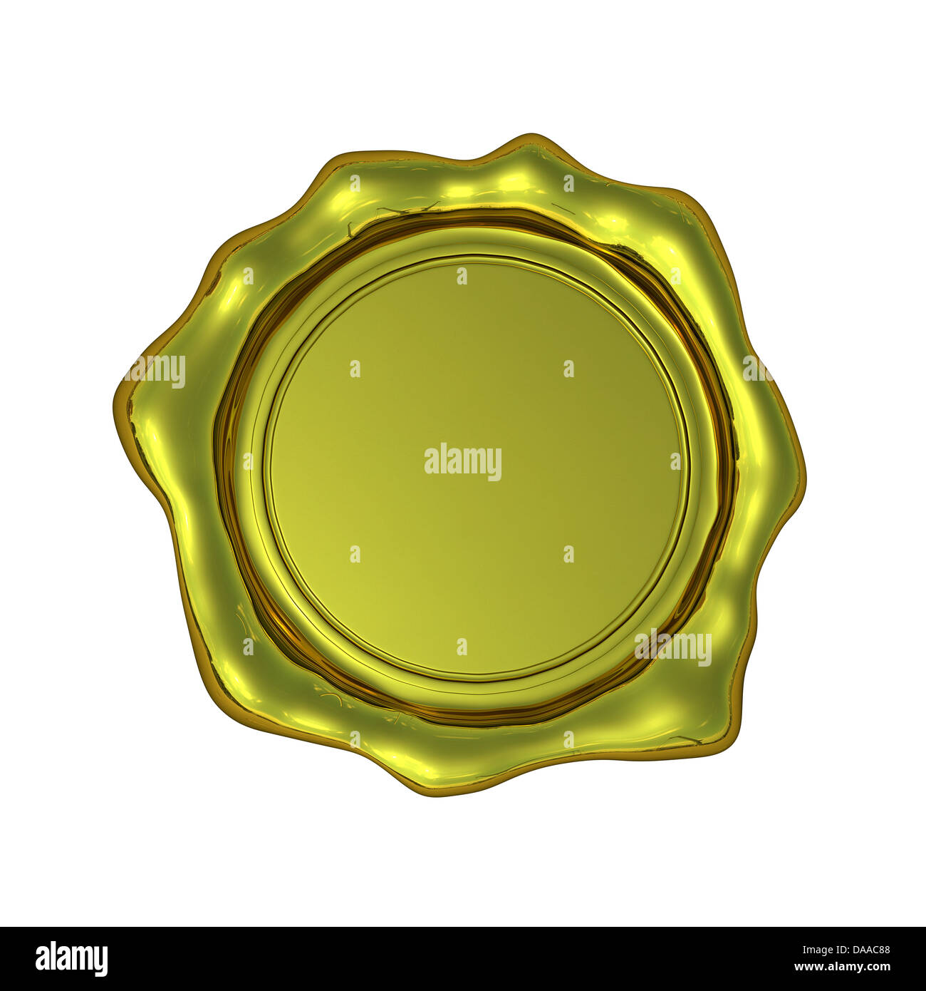 Realistic Gold Seal Isolated (blank, white background Stock Photo Alamy