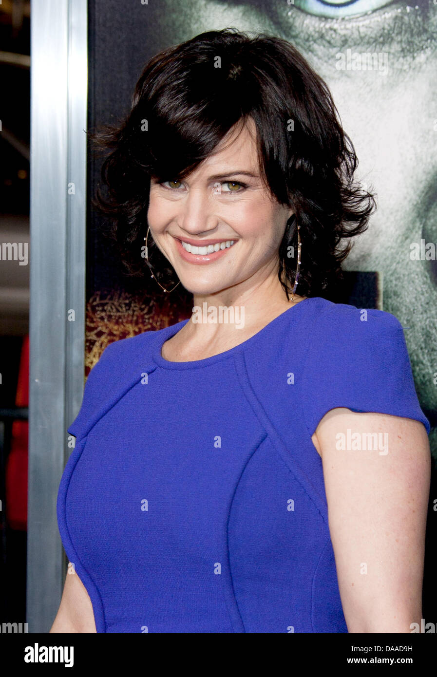 Actress Carla Gugino attends the World Premiere of the film 'The Rite' at Grauman's Chinese Theatre in Los Angeles, USA, 26 January 2011. Photo: Hubert Boesl Stock Photo