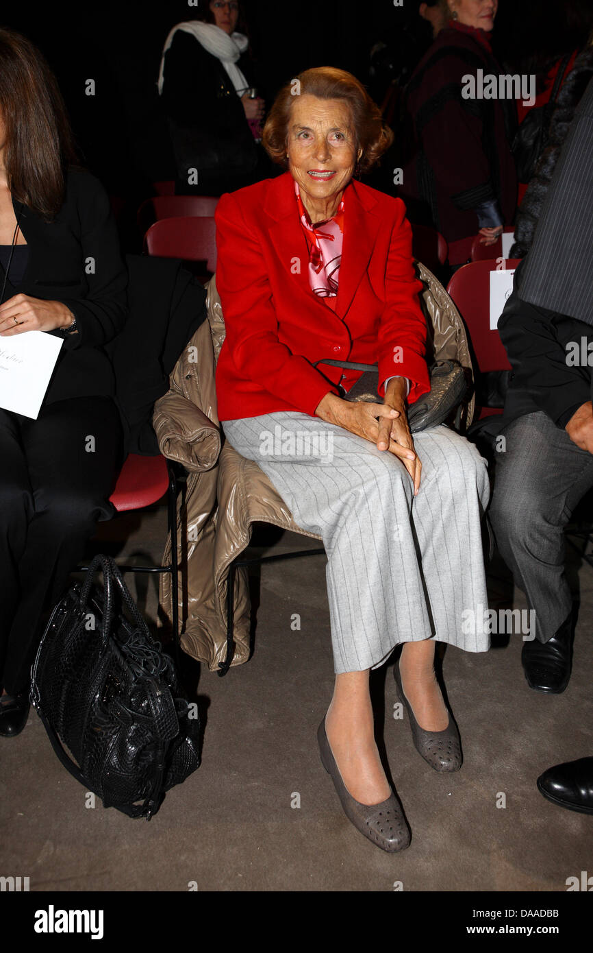 Madame liliane bettencourt attends fashion hires stock photography and
