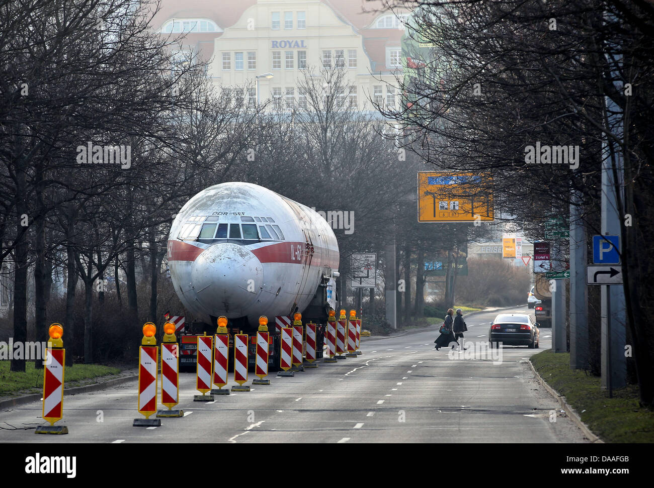 Interflug Crash The fuselage of an Ilyushin IL-62 of former GDR carrier Interflug parks ...