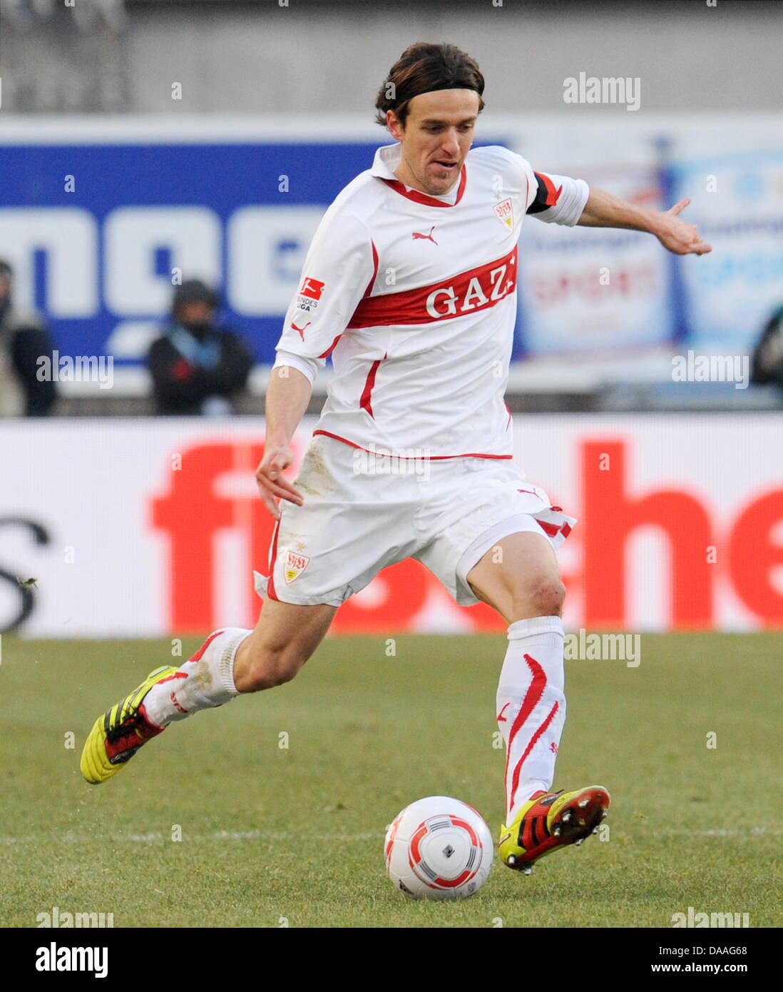 Christian Gentner of Stuttgart plays during a German Bundesliga match