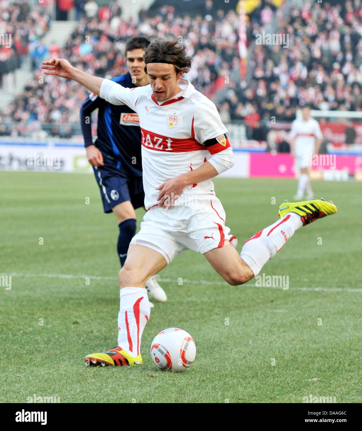 Christian Gentner of Stuttgart plays during a German Bundesliga match