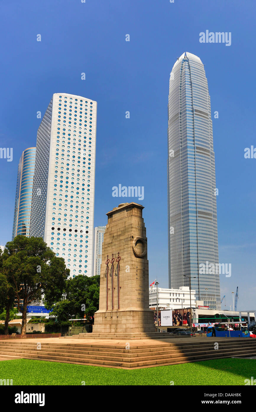 Hong Kong, China, Asia, City, Central District, Monument Square, Financial, Center, Building, architecture, British, buildings, Stock Photo