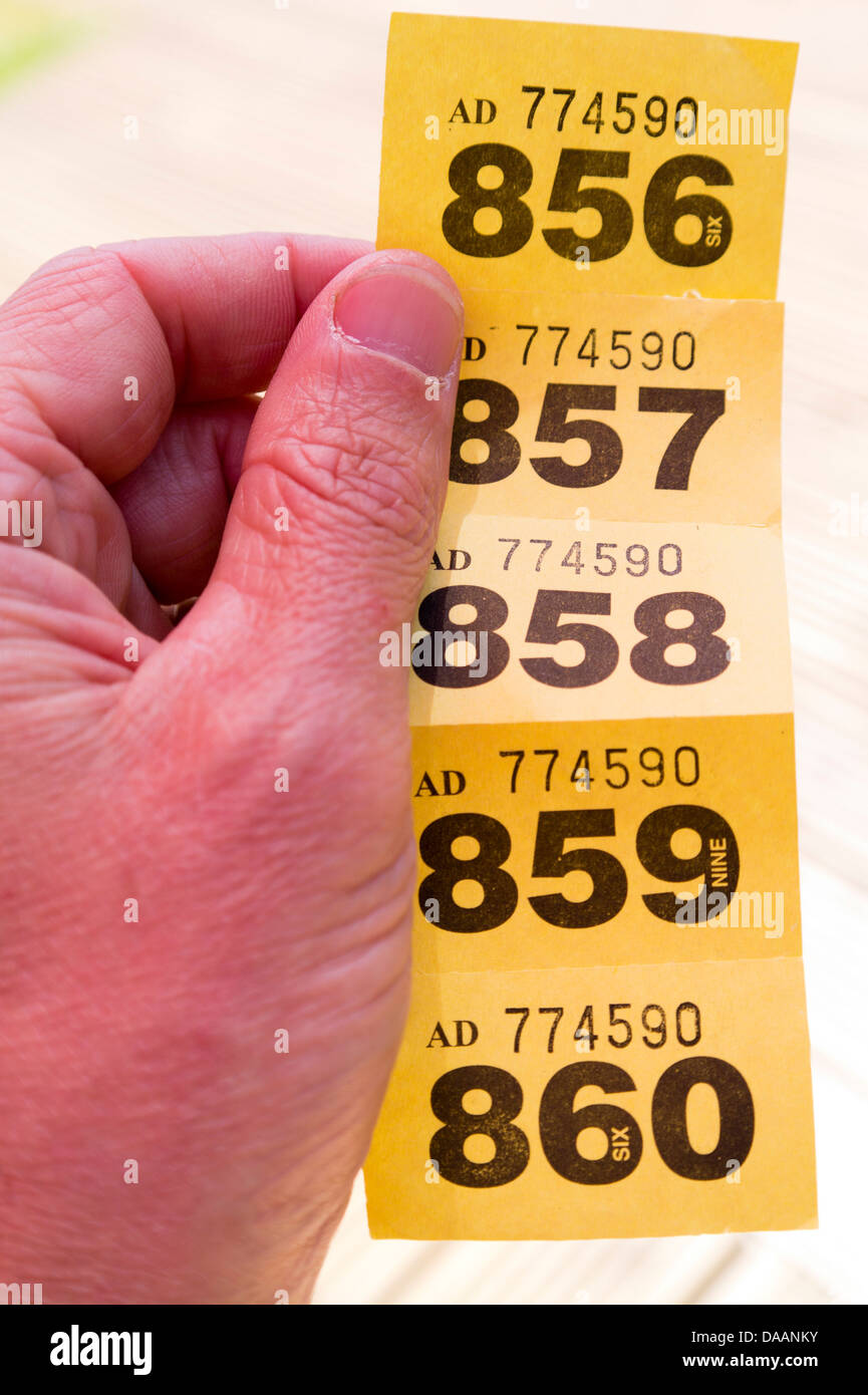 Raffle ticket numbers hi-res stock photography and images - Alamy