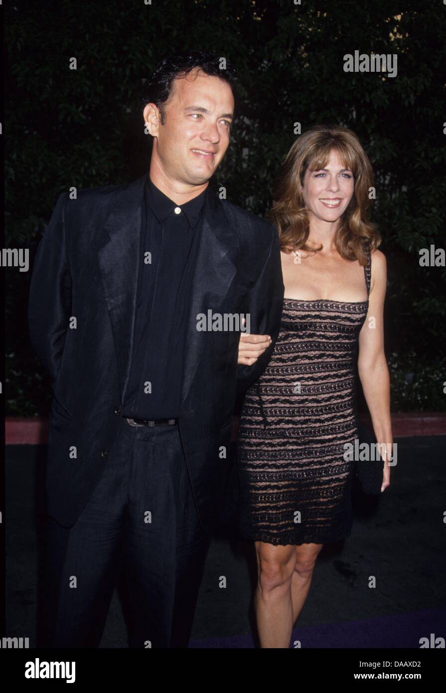 TOM HANKS with wife Rita Wilson 1994.L8515MF.(Credit Image: © Michael ...