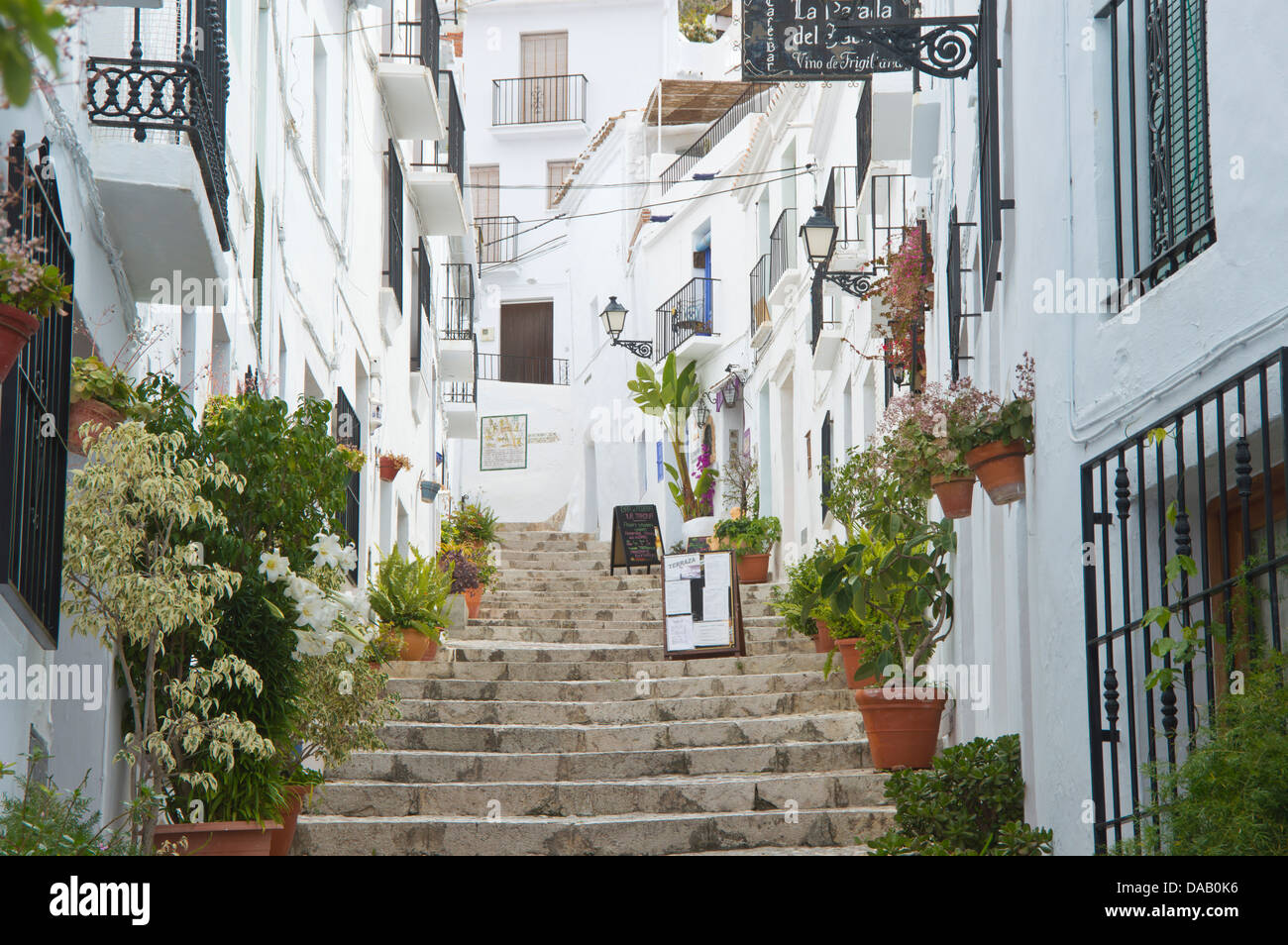 Frigiliana, mountain village, La Axarquia, andalusia, Costa del Sol, Spain Stock Photo