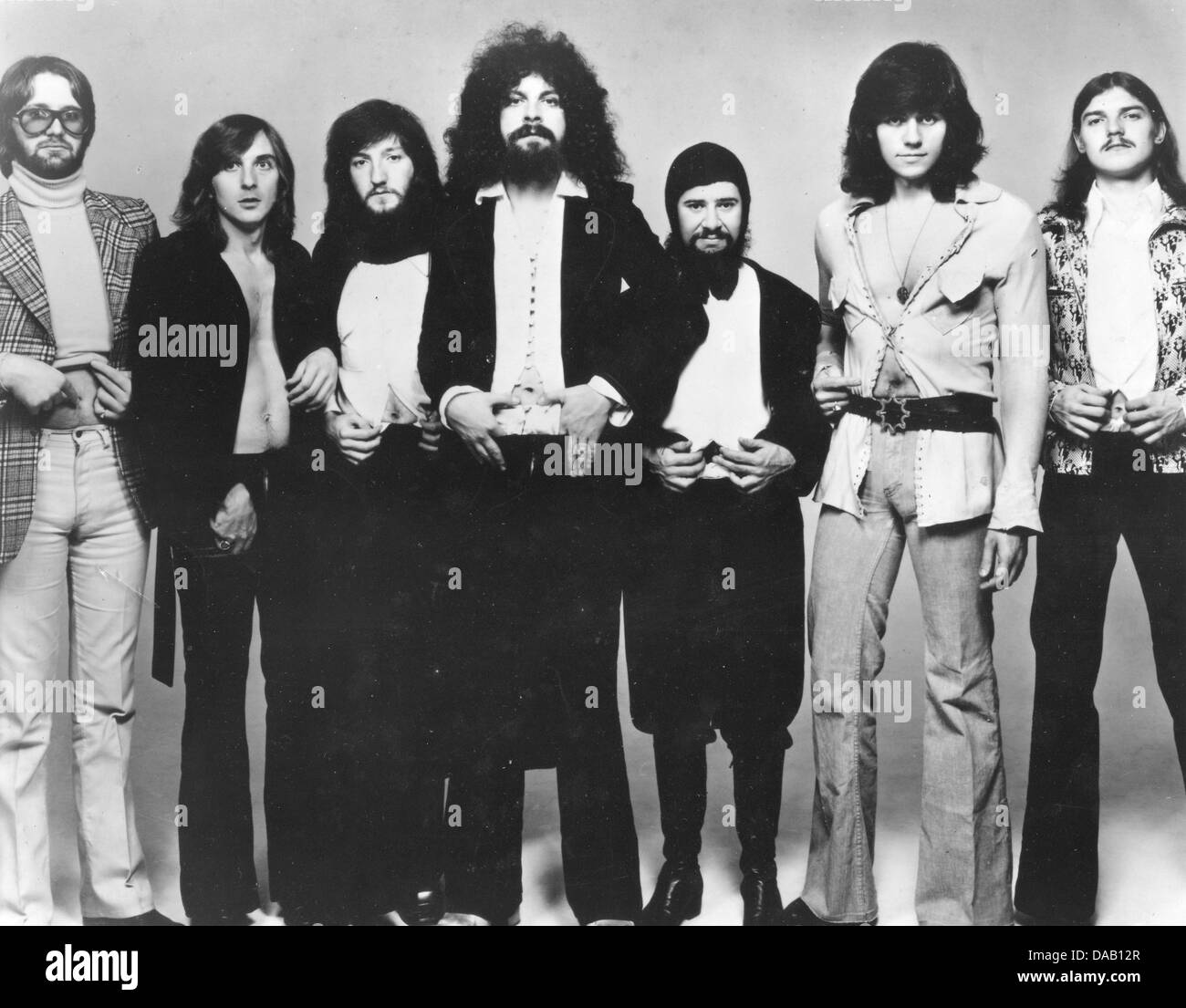 ELO Promotional photo of UK rock group about  1972 Stock Photo