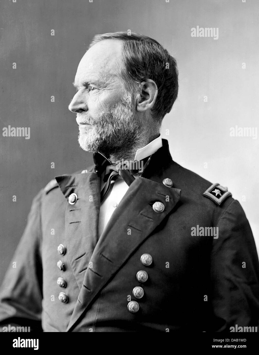 WILLIAM TECUMSEH SHERMAN (1820-1891)  American soldier who served as a Union Army General in the Civil War. Stock Photo
