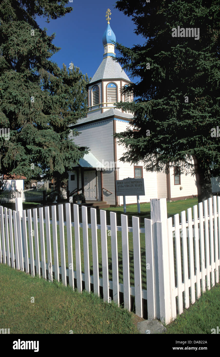 Russian Orthodox Church, Old Town, Kenai, Kenai Peninsula, Alaska, USA