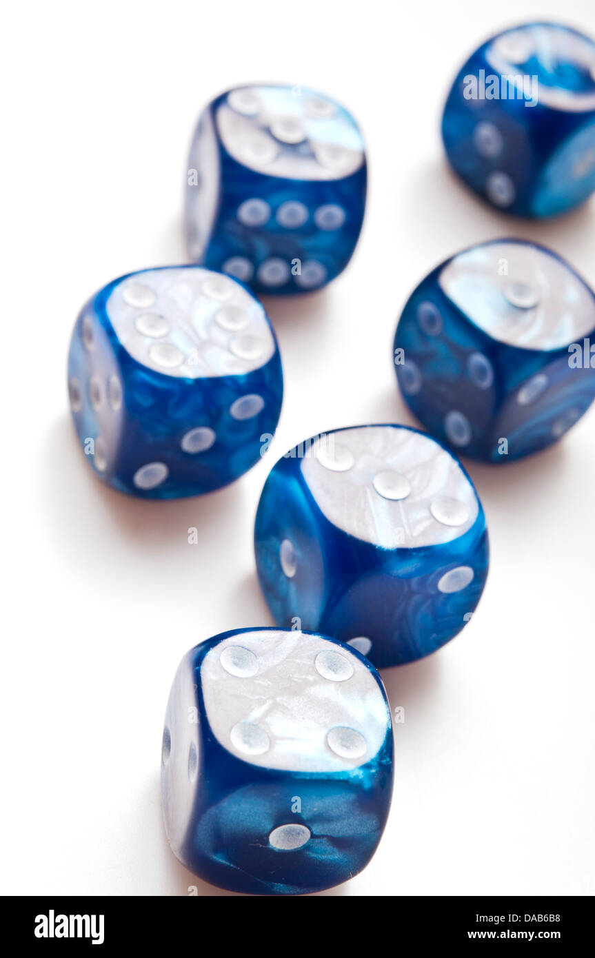 blue dice Stock Photo