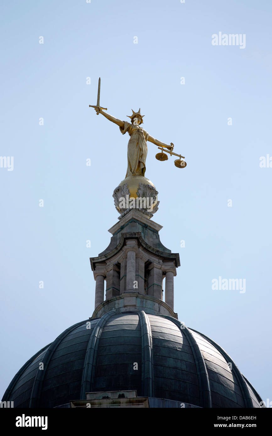 The Scales of Justice on top of the Old Bailey Central Criminal Court