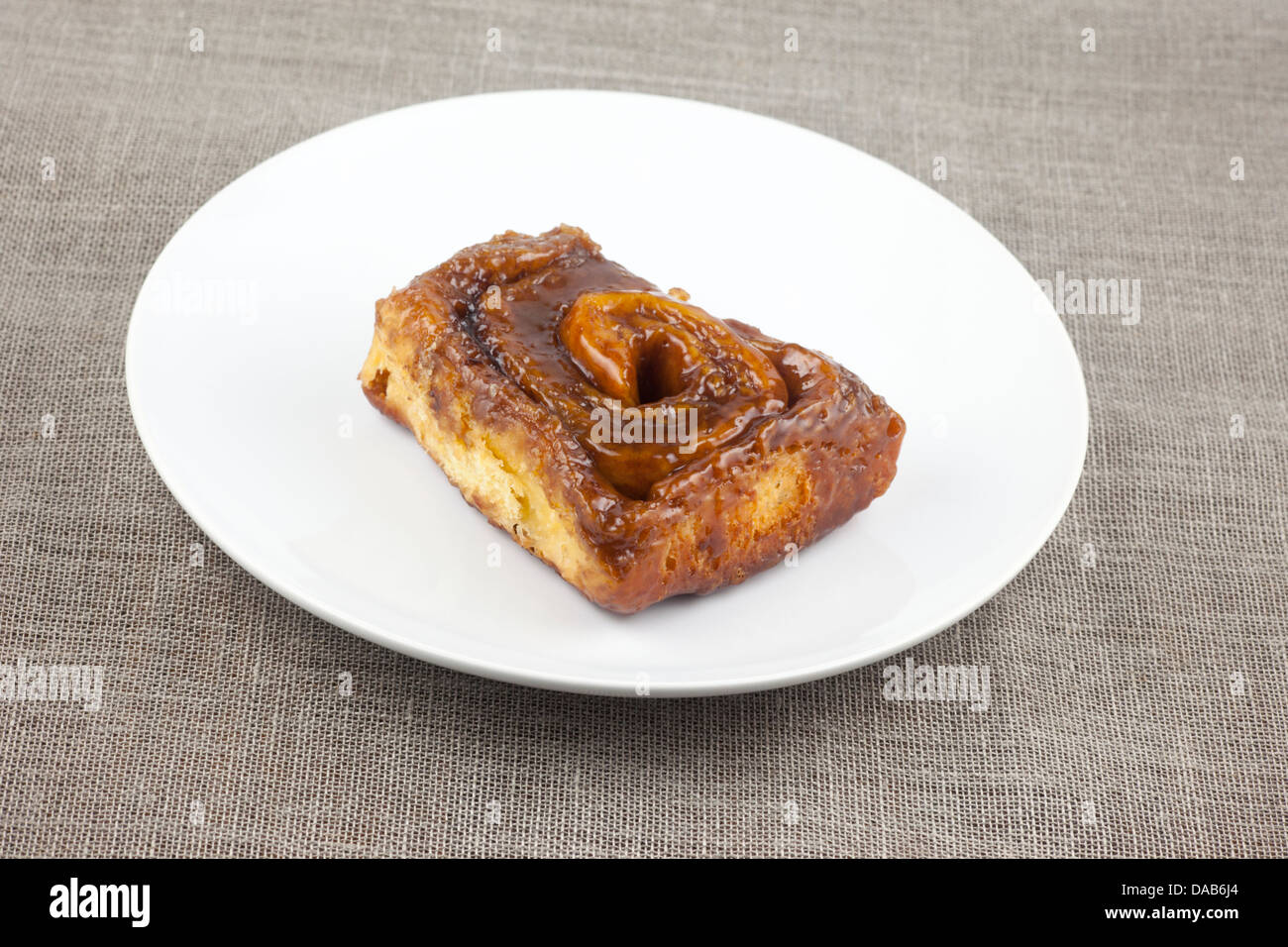 Sticky cinnamon bun Stock Photo