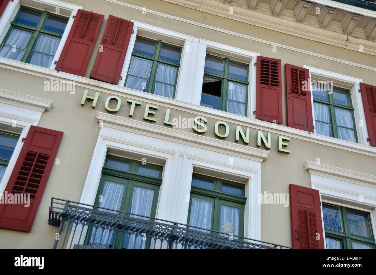 Hotel Sonne, Sissach, Basel-Landschaft, Switzerland. Stock Photo