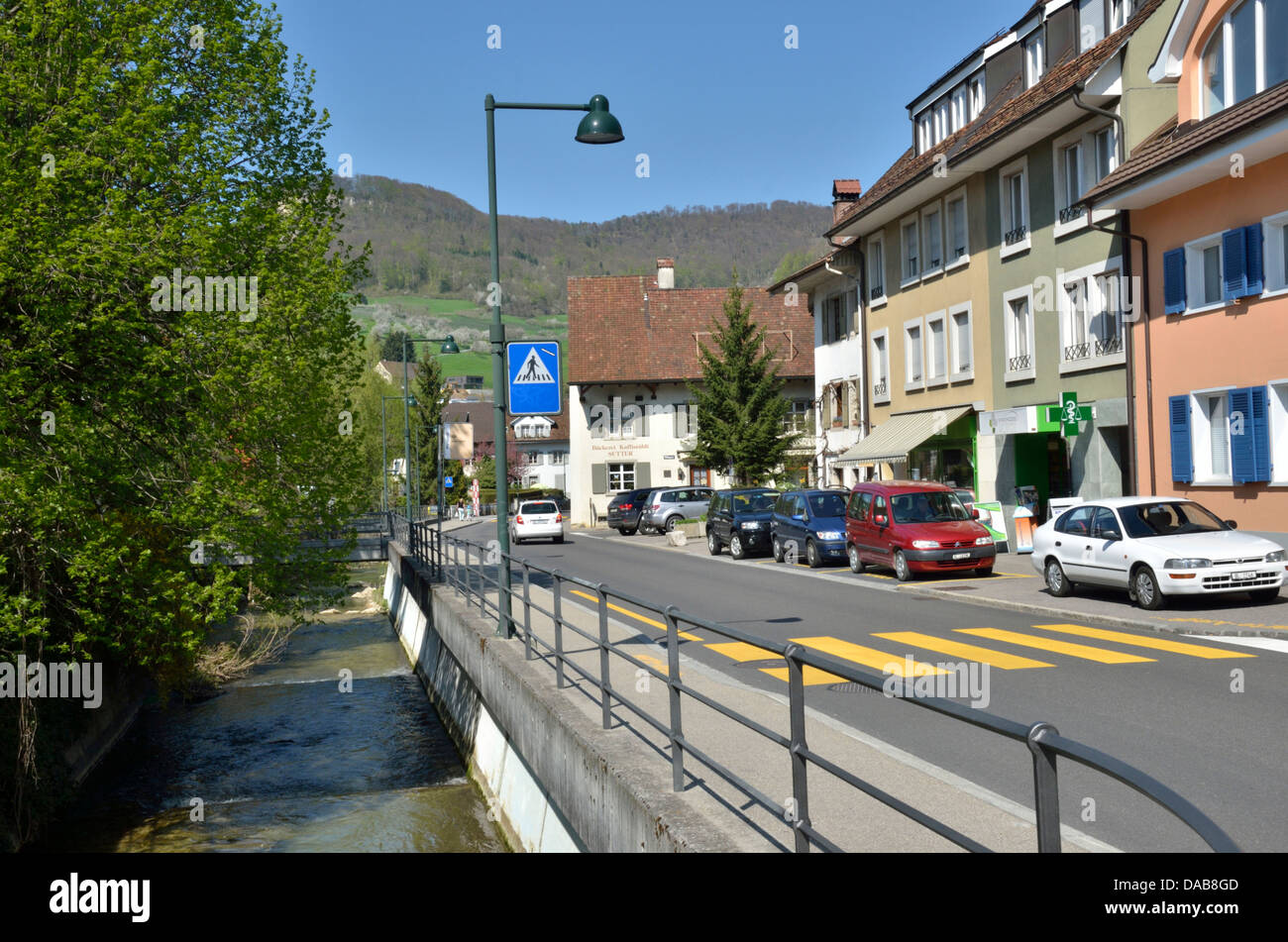 Rheinfelderstrasse, Sissach, Basel-Landschaft, Switzerland. Stock Photo