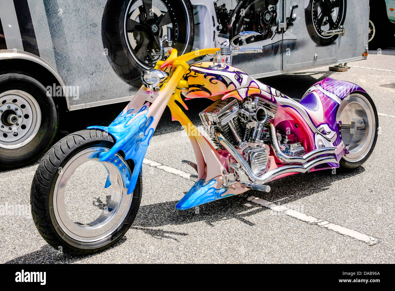 A concept motorcycle on show at a local event in Sarasota FL Stock Photo