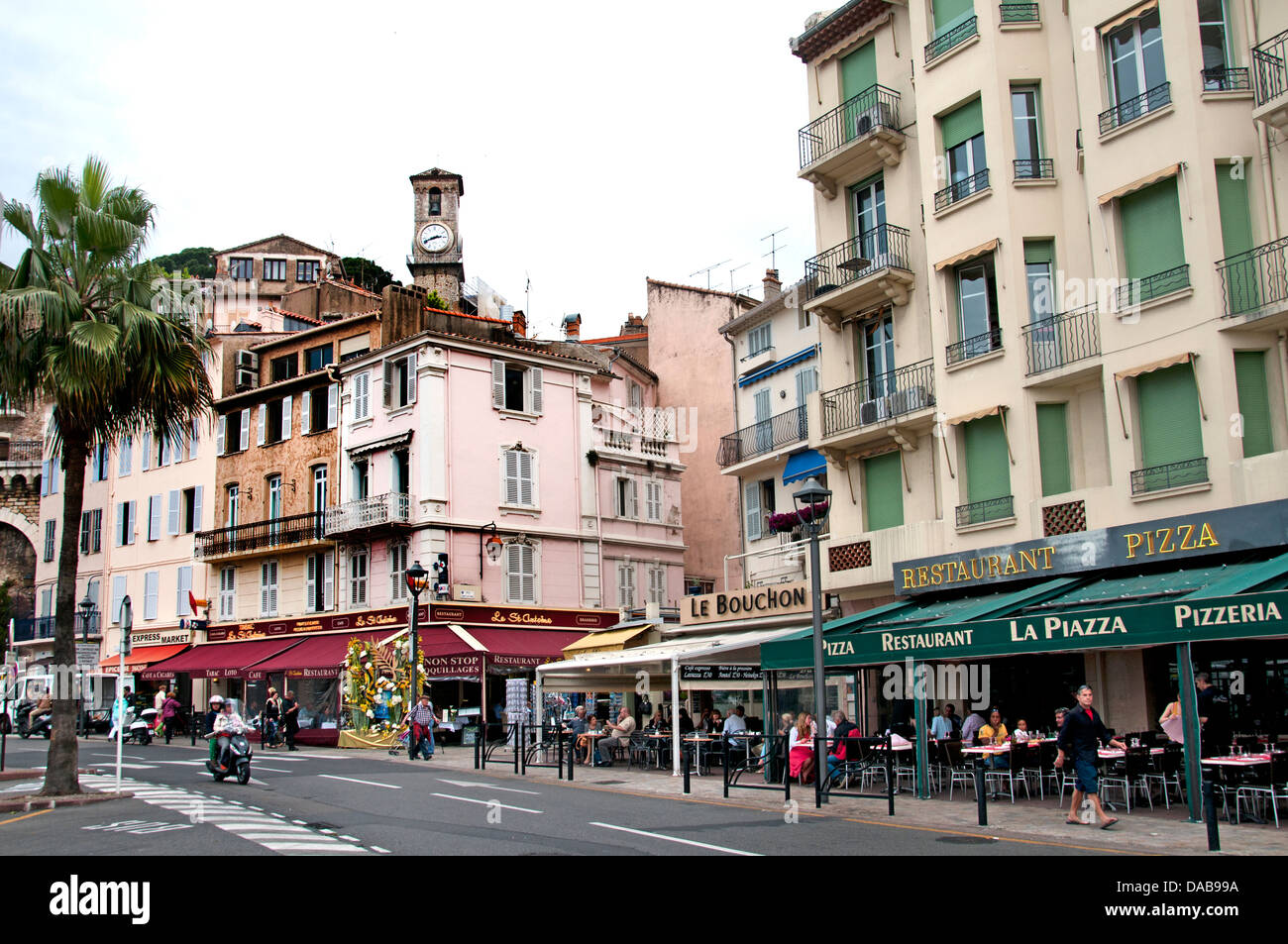 Cannes Old Port Centre Restaurant Bar Pub Cafe French Riviera Cote D'Azur  France Stock Photo - Alamy