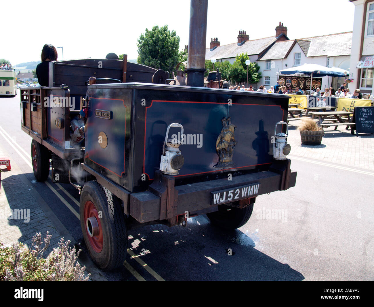 Young Buster steam driven vehicle, Minehead, Somerset. 2013 Stock Photo