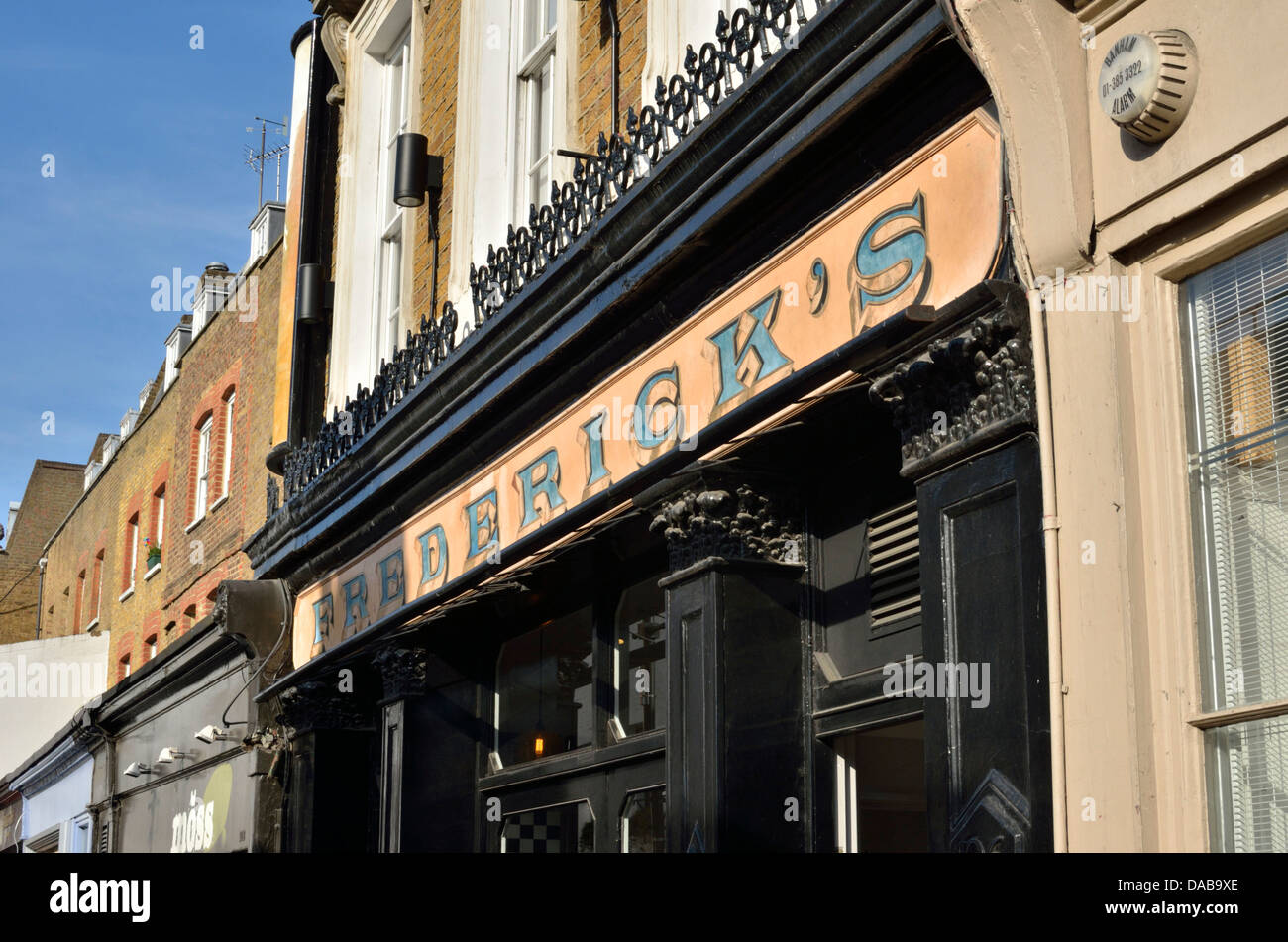Fredericks bar restaurant in Islington, London, UK. Stock Photo