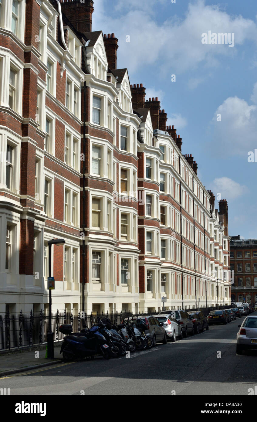 Apartment block in Huntley Street, Bloomsbury WC1, London, UK Stock
