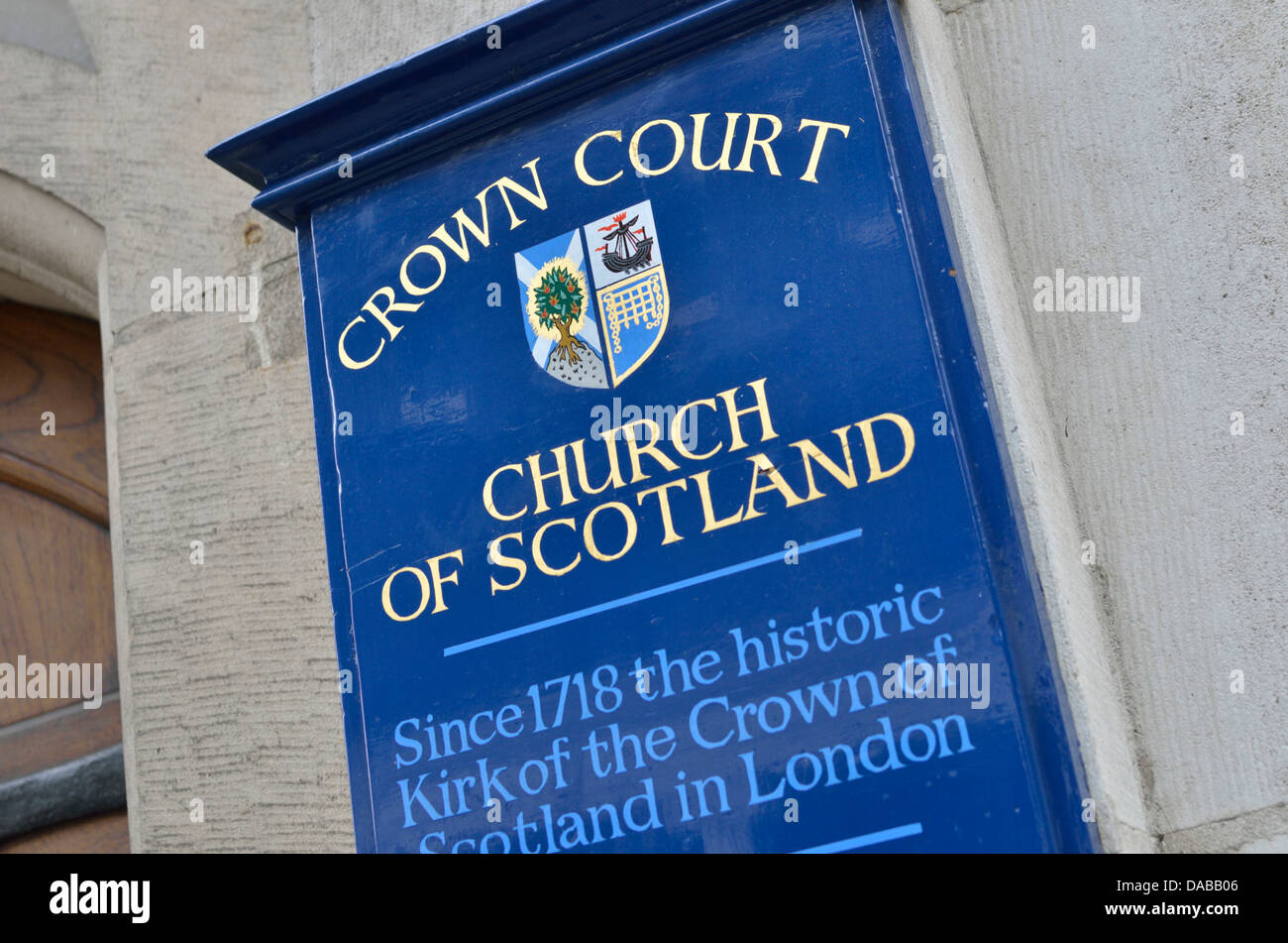 Church of Scotland in Crown Court, Covent Garden, London, UK. Stock Photo