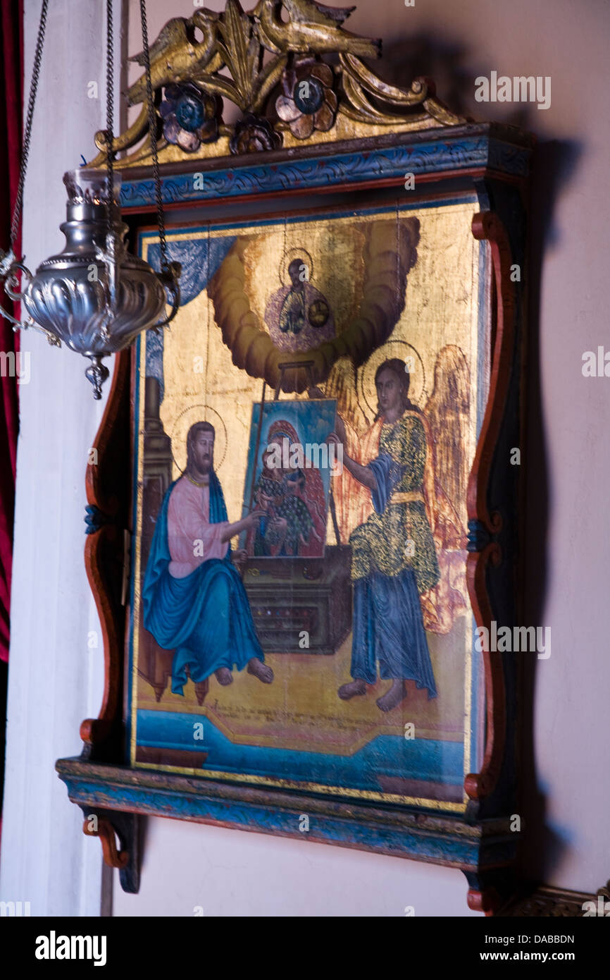 Precious icons grace the 17th century Monastery of Agia Triada near ...